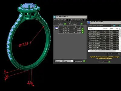 Jewelry Ring Diamond 3D print model
