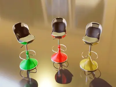 Bar stool retro  3D model