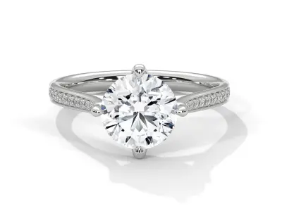 solitaire ring with detail images and 360 render videos 29 3D print model