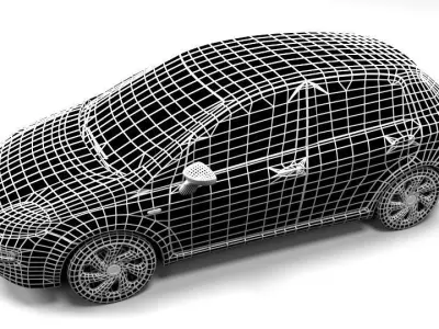 FIAT PUNTO EVO 5DOOR LOWPOLY Low-poly 3D model