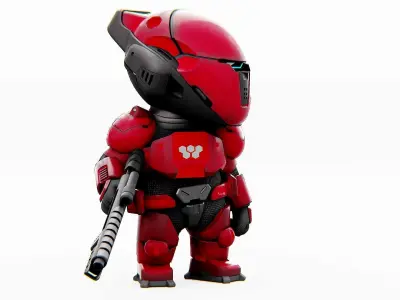 TOON MECHA SOLDIER  Rigged for Unreal Engine - Unity - MIXAMO  3D model