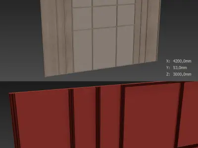 Decorative V45 Wall Panels 3D model