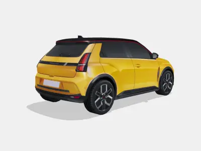 Renault 5 E-Tech 2025 Low-poly 3D model
