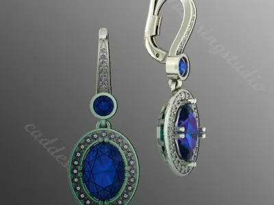 Earrings pl17 3D print model