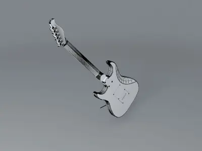 Sands Classicaster Guitar Free 3D model