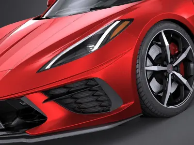 Chevrolet Corvette C8 Stingray CG 2020 LowPoly 3D model