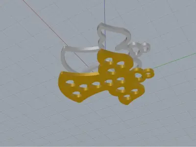 angel pendant 3D print model