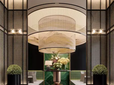 hotel lobby 3D model