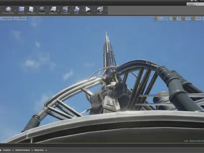 Terraforming Tower Low-poly 3D model