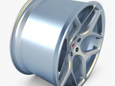 Vossen CG 205 19 wheel silver 3D model