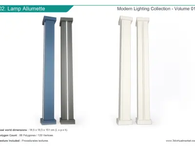 Modern Lamps Collection Faiences 3D model
