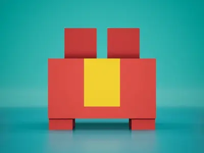 Voxel - Jungle Frog Low-poly 3D model