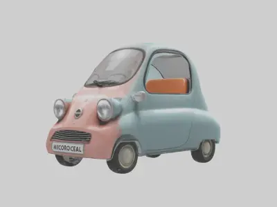 Microcar Model 1 Low-poly 3D model