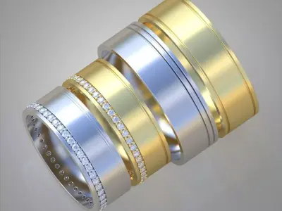 Diamond ring 0493 3D printable model  Free 3D print model