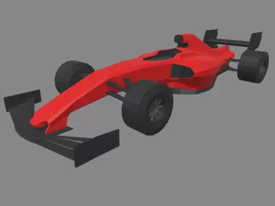 Low Poly Formula 1 Car 01 Low-poly 3D model