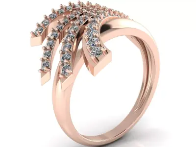 Jewelry Diamond Ring 3D Print Model 3D print model 20