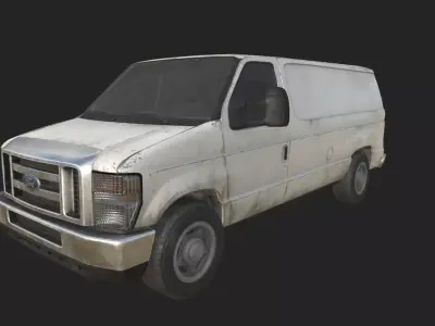 Cargo Van Low-poly 3D model