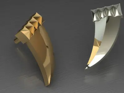 Piercing Diamond Setting 8 Pieces 3D print model 3D print model