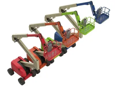 Boom Lift 1 Textured Low-poly 3D model