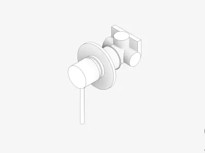 Wall Mixer Tap - Luxury - Sleek Low-poly 3D model