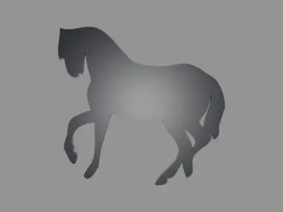 Horse model silhouette Free 3D model