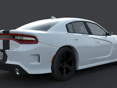 Dodge Charger SRT Hellcat Low-poly 3D model