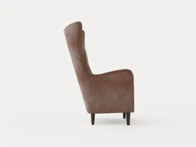 Fagersta Armchair Dark Brown Low-poly 3D model