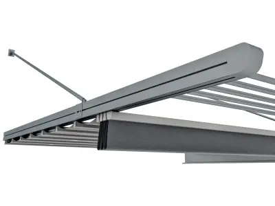 Motorized Pergola 1 Chrome 3D model