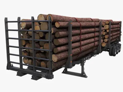 Industrial semi trailers 3D Model Pack