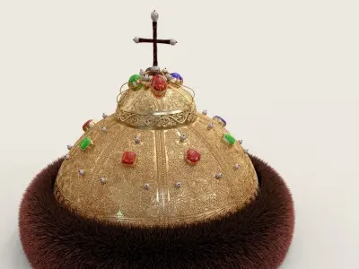 Monomakhs Cap Russian Low-poly 3D model