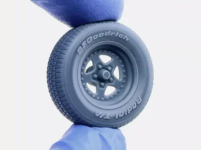 15x8 Center Line Telstar Wheel BFGoodrich Radial TA Tire 3D print model