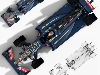 Lotus E23 Hybrid  Low-poly 3D model