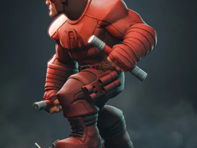 Tanuki Figures Daredevil Toon 3D Print Model STL 3D print model