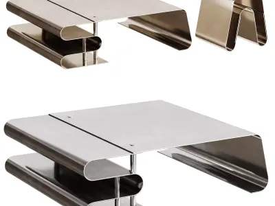 Dune tables and coffee tables 3D model