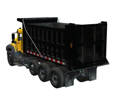 Dump Truck Low-poly 3D model