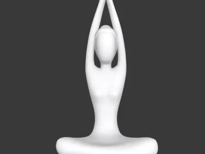 woman yoga 3D print model