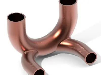 Classic Copper U Fitting 3D print model