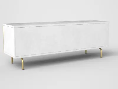 Elliotte media Cabinet oak Low-poly 3D model