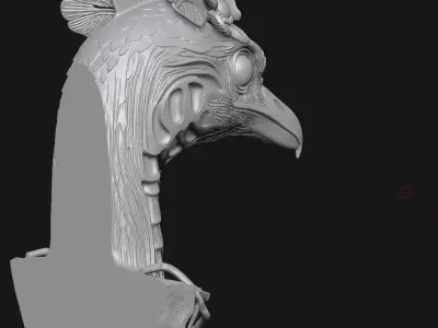 Bird sculpture 3D print model