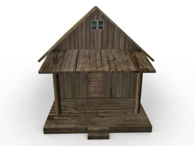 Old Farm House Free low-poly 3D model