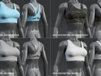 Nike Asymmetric Bra  3D model