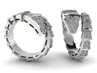 Bvlgari Snake Serpenti Ring  3D print model get