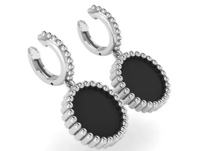 Circle Milgrain Earring 2801 3D print model