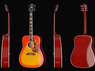 Gibson Hummingbird Guitar 3D model