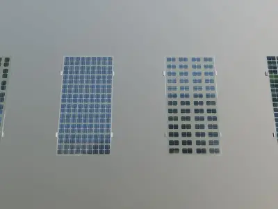 Bifacial Solar Glass Panel 1950x990x10mm 3D model