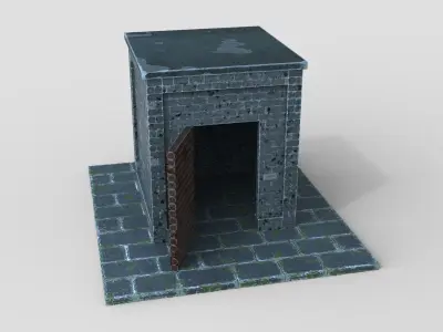 3D low poly store room Low-poly 3D model