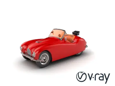 Classic Vintage Roadster Sculpted Body model pack Low-poly 3D model