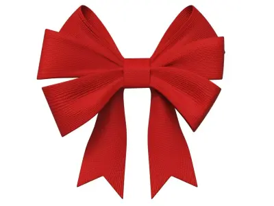 Christmas Bow Ribbon 67 Low-poly 3D model