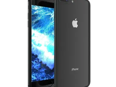 Apple iPhone 8 Plus Space Gray 3D model