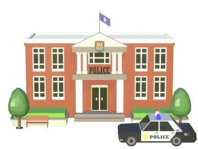 building cartoon 3D model